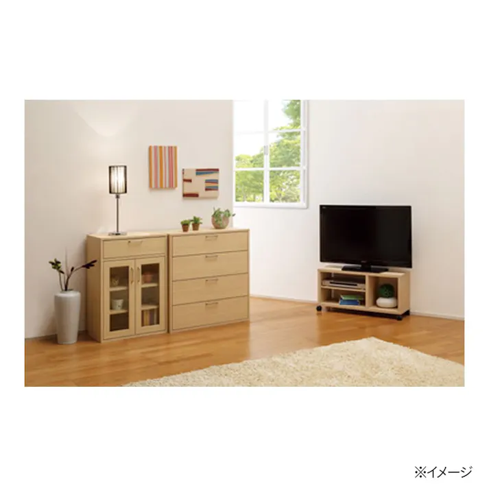 ワイドチェスト フルニコ FUL-8080H ナチュラル【別送品】