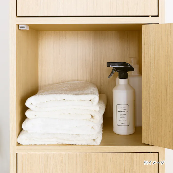 フルニコ 収納棚 ナチュラルブラウン FUL-18455DNA 幅43cm 高さ180cm 扉付 5ドア 【別送品】