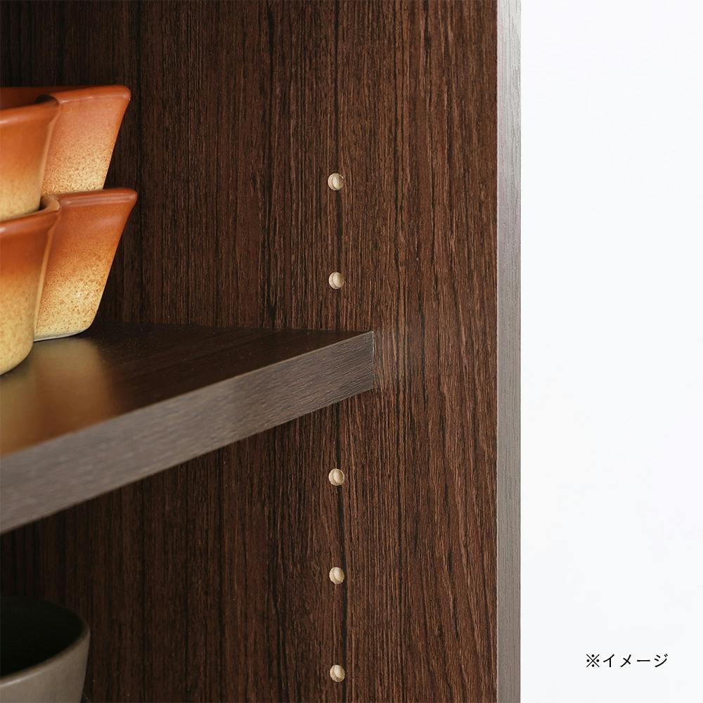 フルニコ 食器棚 ダークブラウン FUL-1255DGHDK 幅57cm 高さ119cm