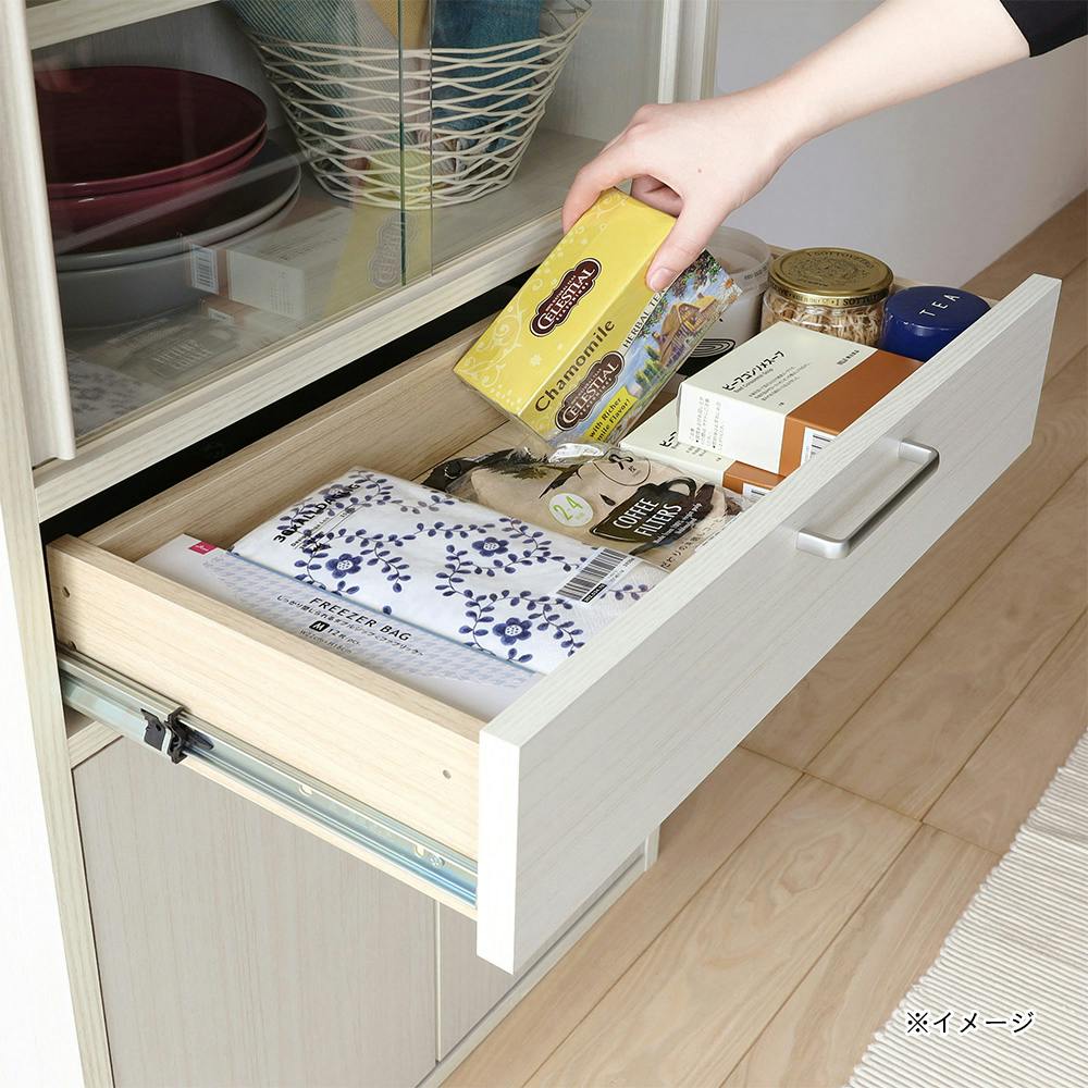 【たのメル便送料込み】6/15頃まで出品　食器棚　ガラス扉 120cm 美品　白 フルニコ 食器棚 ホワイト 白木目 FUL-1255DGHWH 幅57cm 高さ