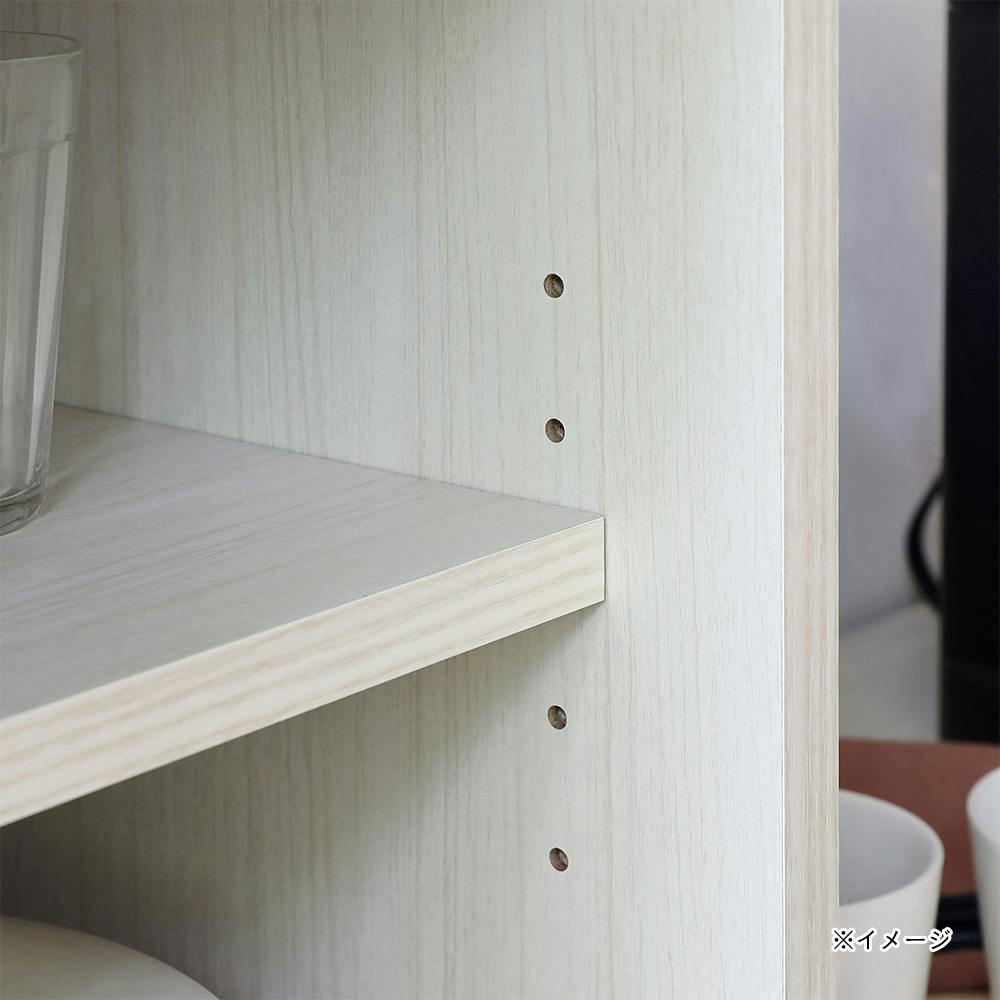 フルニコ 食器棚 ミニ ホワイト 白木目 FUL-4055GWH 幅57cm 高さ38cm