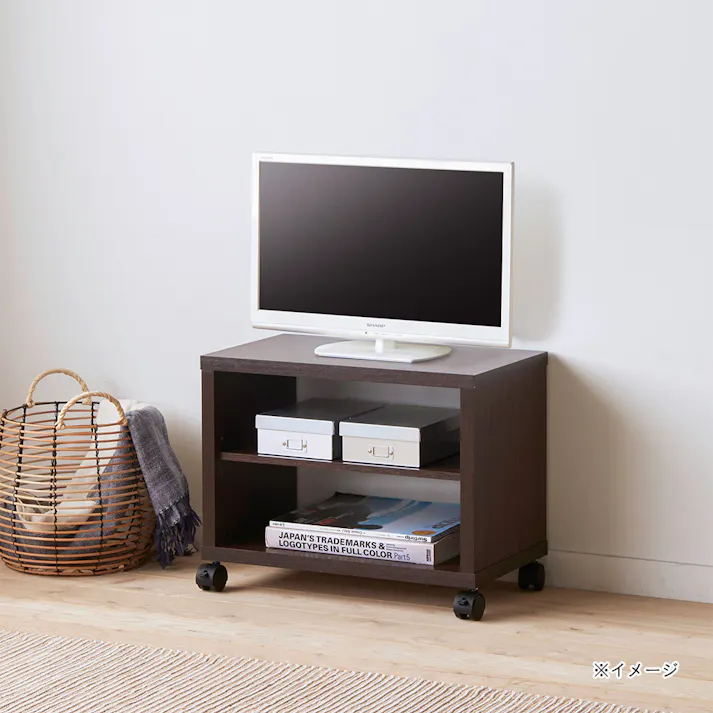 フルニコ テレビ台 ダークブラウン FUL-4050TVDK 幅51cm 高さ40cm 19V型対応 キャスター付 【別送品】