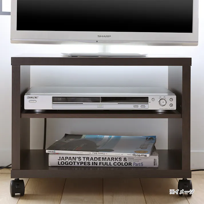 フルニコ テレビ台 ダークブラウン FUL-4050TVDK 幅51cm 高さ40cm 19V型対応 キャスター付 【別送品】