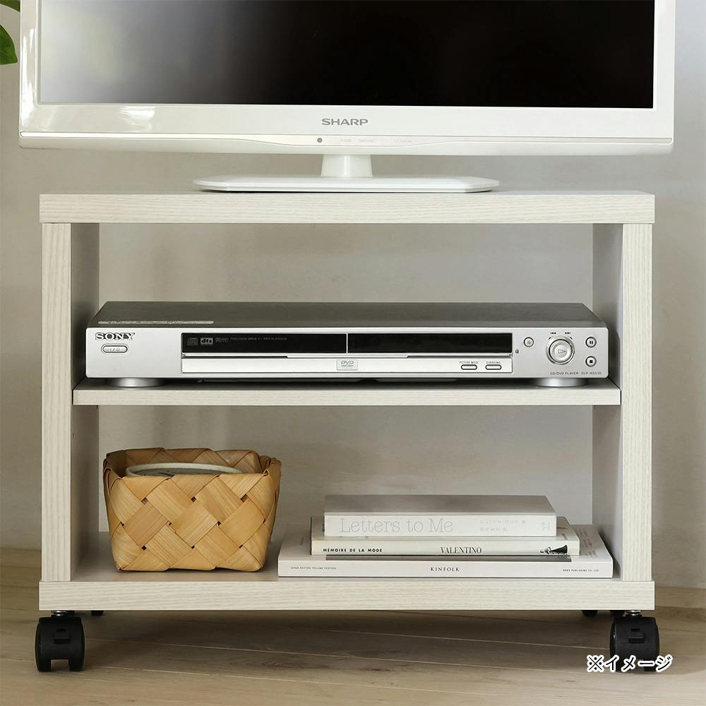 フルニコ テレビ台 ホワイト 白木目 FUL-4050TVWH 幅51cm 高さ