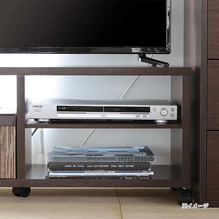 フルニコ テレビ台 ダークブラウン FUL-4080TVDK 幅80cm 高さ40cm 32V型対応 キャスター付 【別送品】