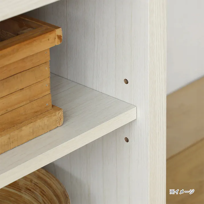 フルニコ テレビ台 ホワイト 白木目 FUL-4080TVWH 幅80cm 高さ40cm 32V型対応 キャスター付 【別送品】