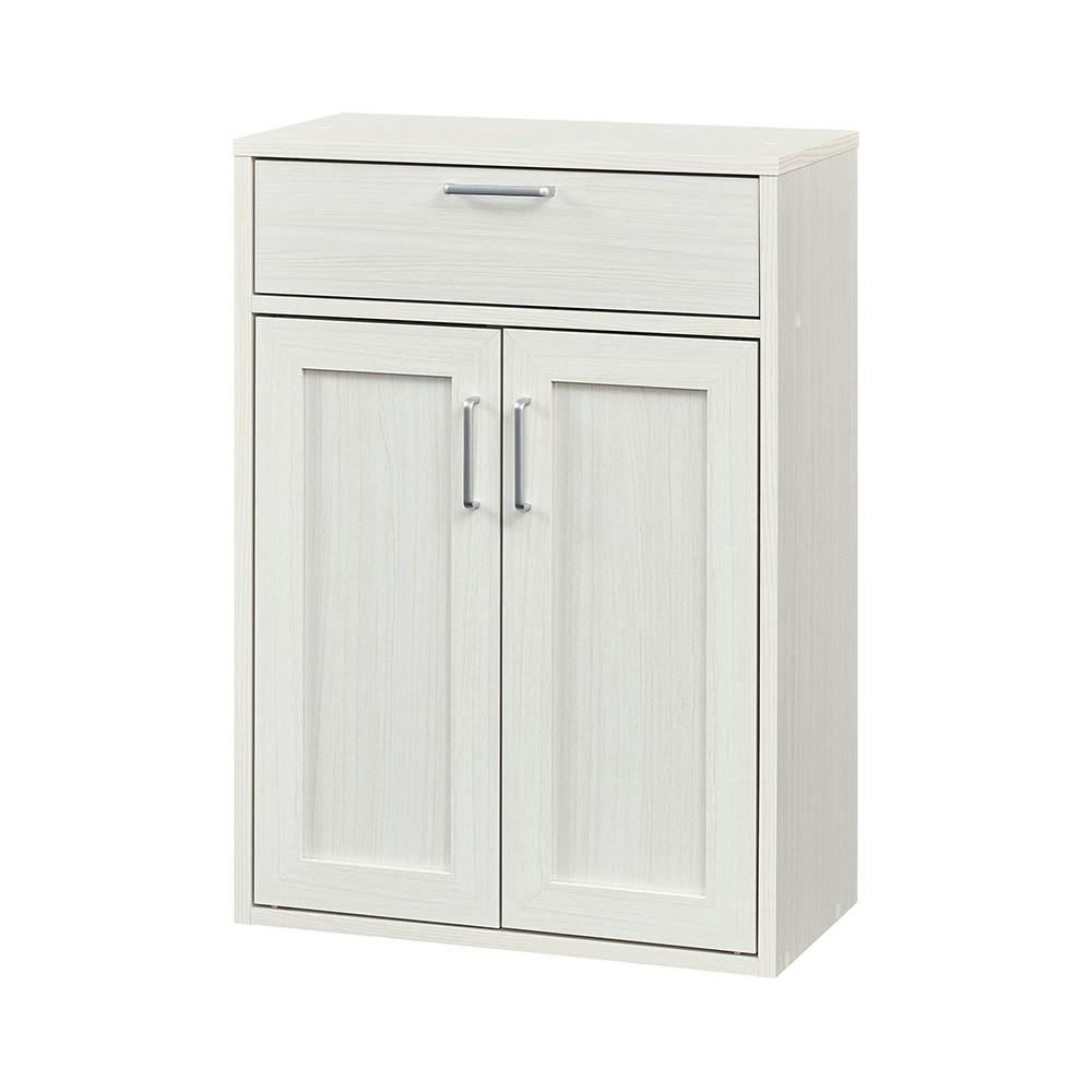 フルニコ キャビネット ホワイト 白木目 FUL-8055DHWH 幅57cm 高さ80cm