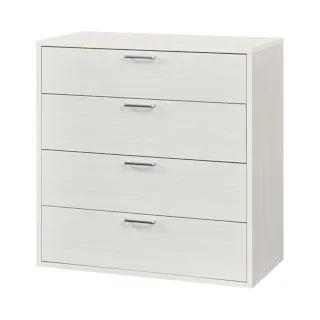 フルニコ チェスト ホワイト 白木目 FUL-8080HWH 幅79cm 高さ80cm ワイドタイプ 引出4段 【別送品】