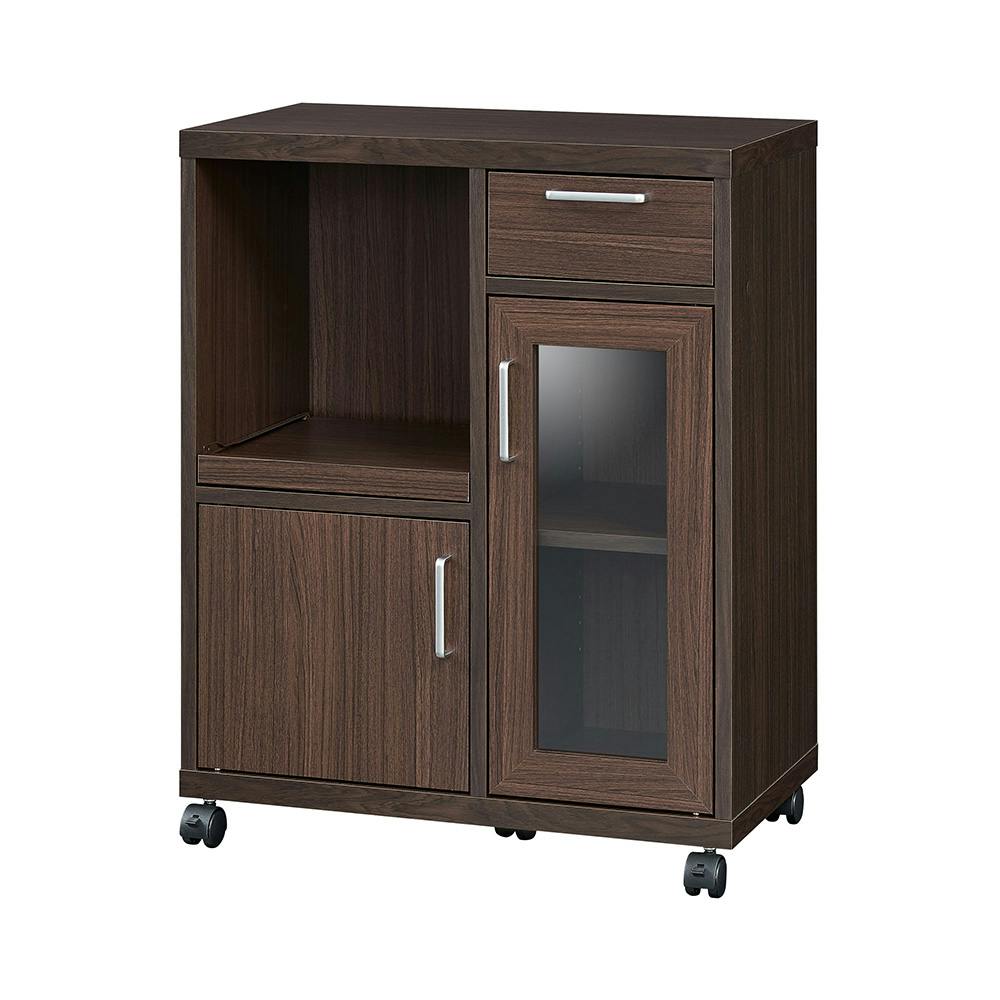 フルニコ カウンターワゴン ダークブラウン FUL-8065SLDK 幅64cm 高さ