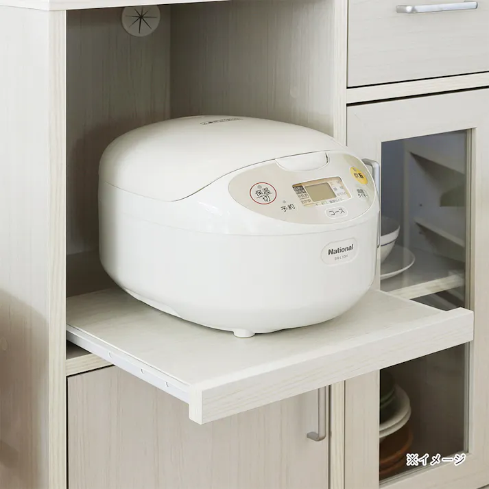 フルニコ カウンターワゴン ホワイト 白木目 FUL-8065SLWH 幅64cm 高さ80cm キャスター付 【別送品】