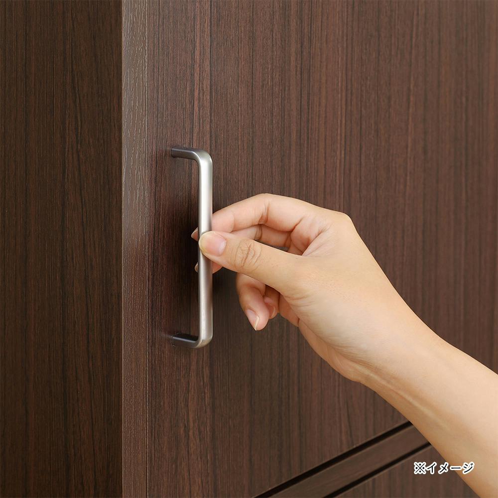 フルニコ 収納棚 ダークブラウン FUL-18455DDK 幅43cm 高さ180cm 扉付