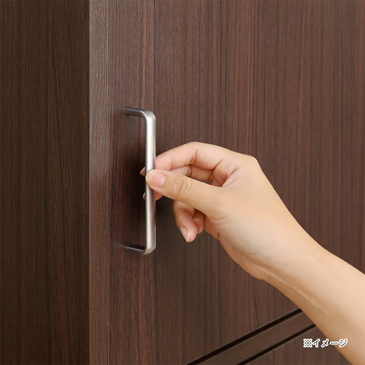 フルニコ 収納棚 ダークブラウン FUL-18455DDK 幅43cm 高さ180cm 扉付 5ドア 【別送品】