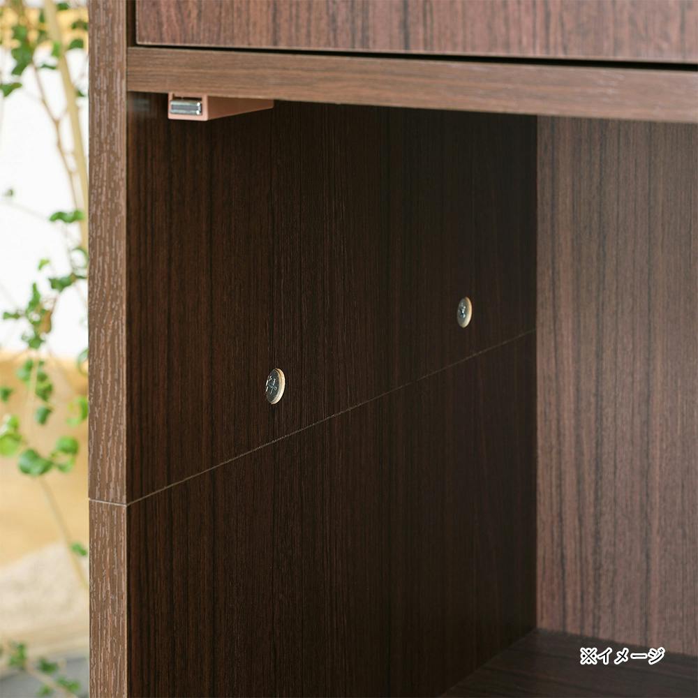 フルニコ 収納棚 ダークブラウン FUL-18455DDK 幅43cm 高さ180cm 扉付