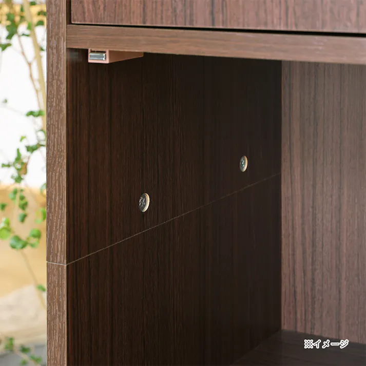 フルニコ 収納棚 ダークブラウン FUL-18455DDK 幅43cm 高さ180cm 扉付 5ドア 【別送品】