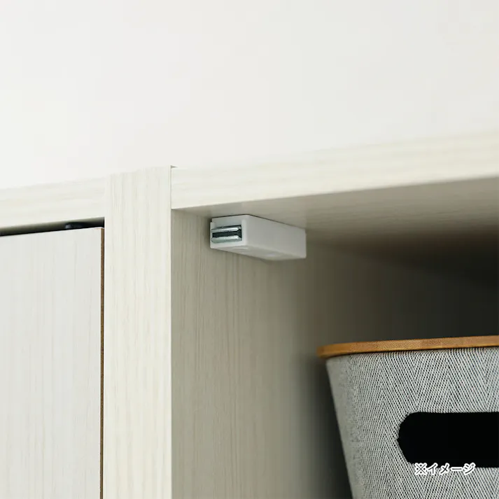 フルニコ 収納棚 ホワイト 白木目 FUL-18455DWH 幅43cm 高さ180cm 扉付 5ドア 【別送品】