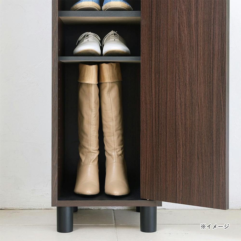 フルニコ 下駄箱 ダークブラウン FUL-1035DDK 幅33cm 高さ99cm