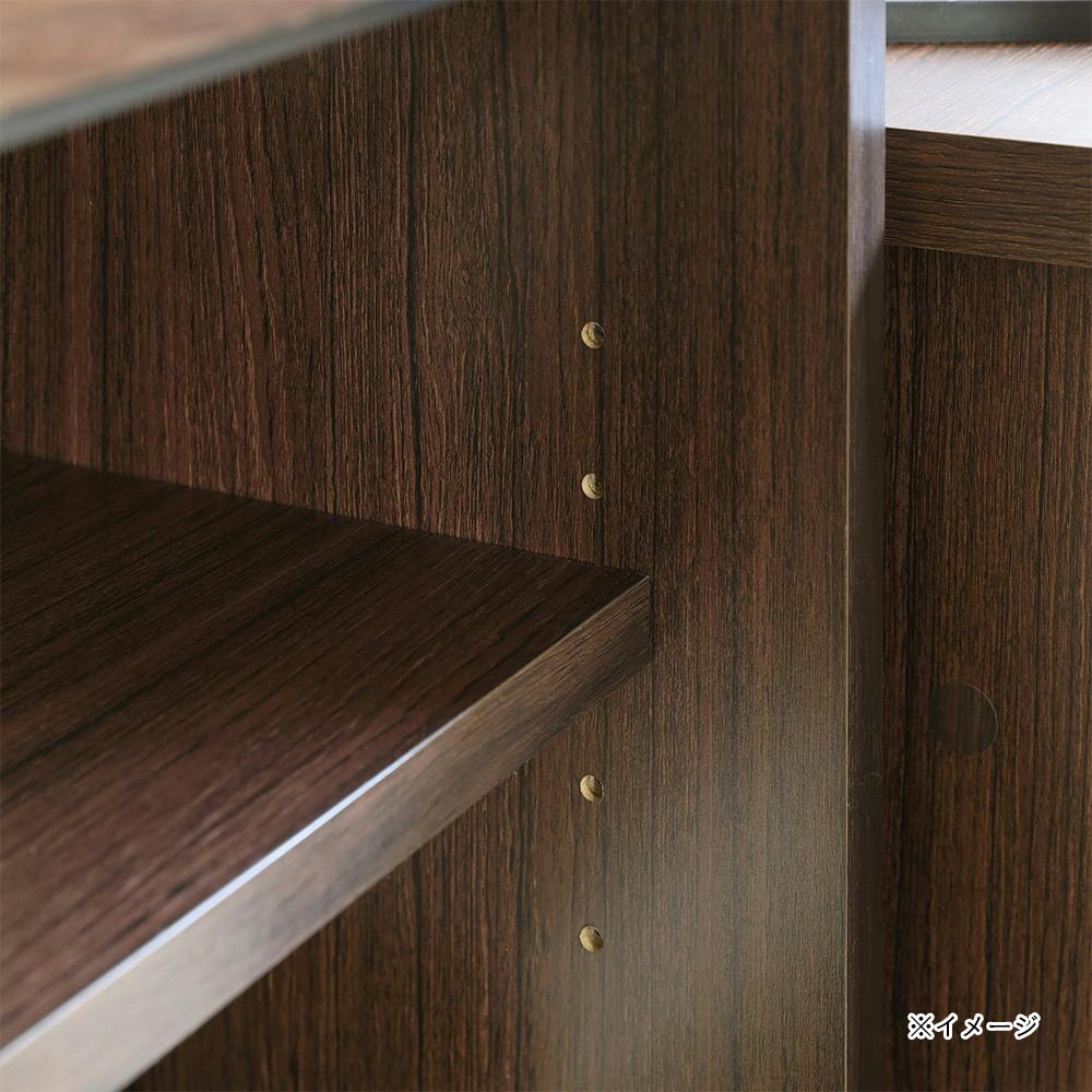 フルニコ 食器棚 ダークブラウン FUL-8055DGDK 幅57cm 高さ80cm ガラス