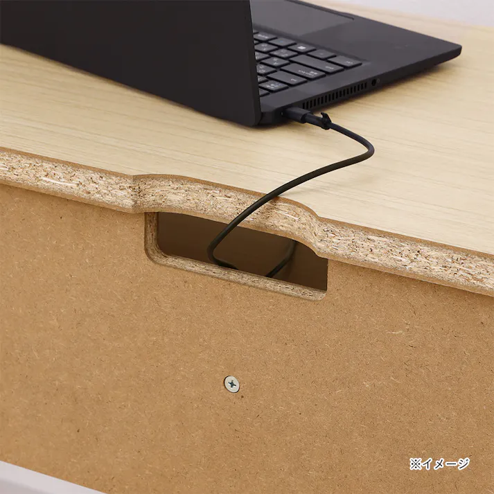 フルニコ デスク ナチュラルブラウン FUL-7090DESKNA 幅91cm 高さ72cm 中棚付き 【別送品】