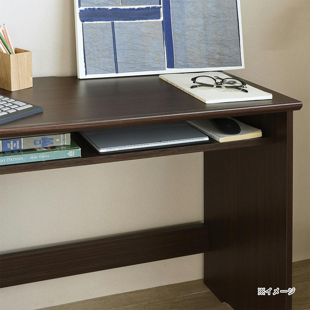 フルニコ デスク ダークブラウン FUL-7090DESKDK 幅91cm 高さ72cm 中棚