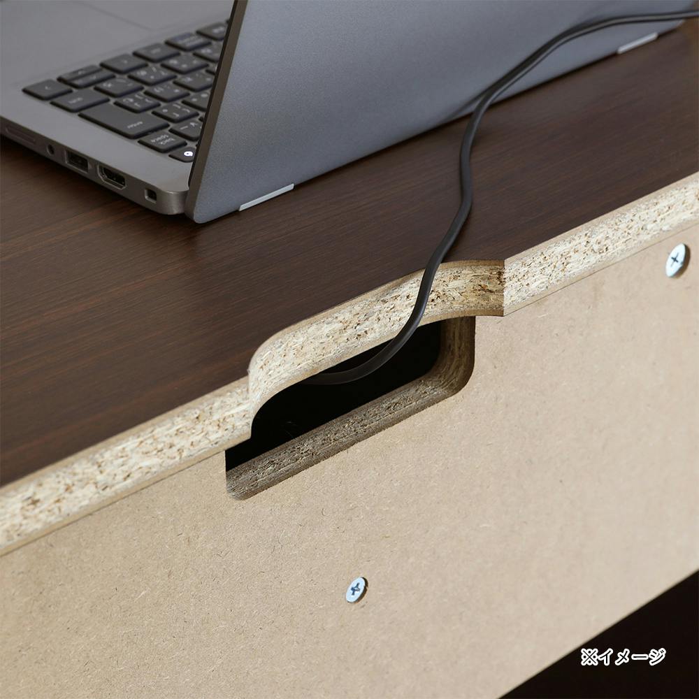 フルニコ デスク ダークブラウン FUL-7090DESKDK 幅91cm 高さ72cm 中棚