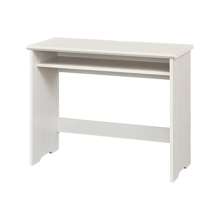 フルニコ デスク ホワイト 白木目 FUL-7090DESKWH 幅91cm 高さ72cm 中棚付き 【別送品】