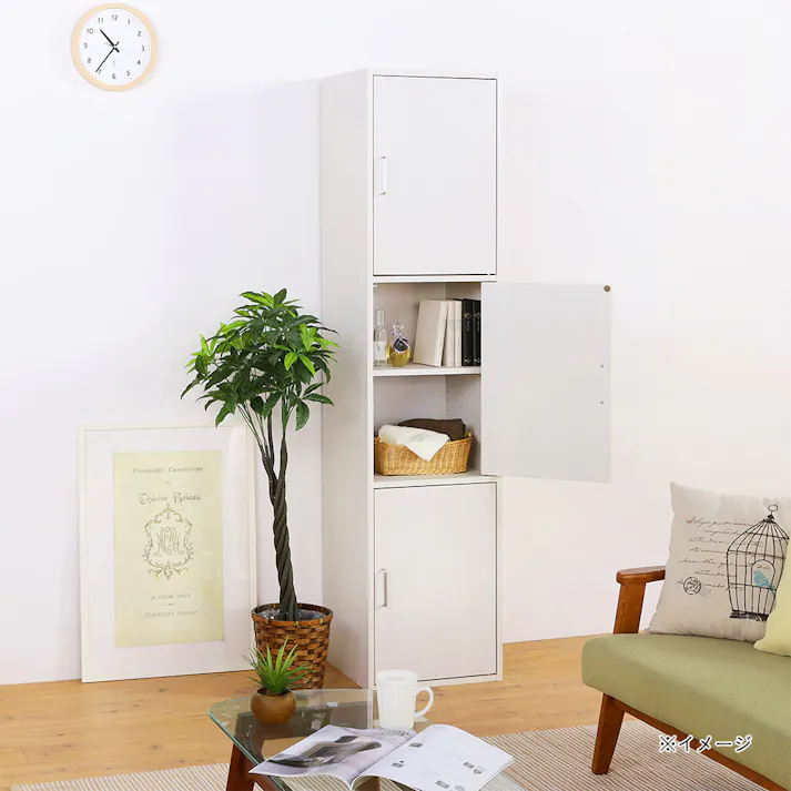 書棚 ベスターナ BTN-1845 3D WH 【別送品】