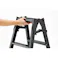 ワンタッチバー脚部伸縮式脚立 ブラック 4段 RYZB-12