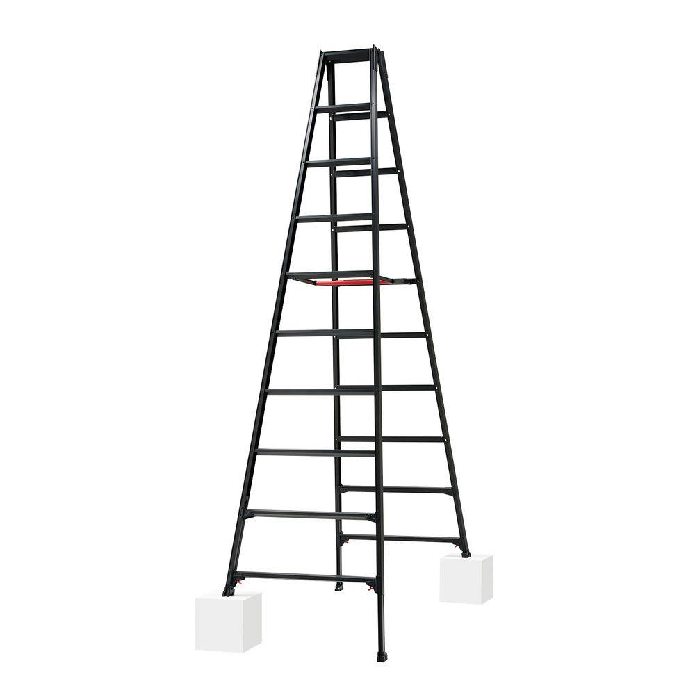 ワンタッチバー ブラック 伸縮脚立 RYZB-30a【SU】