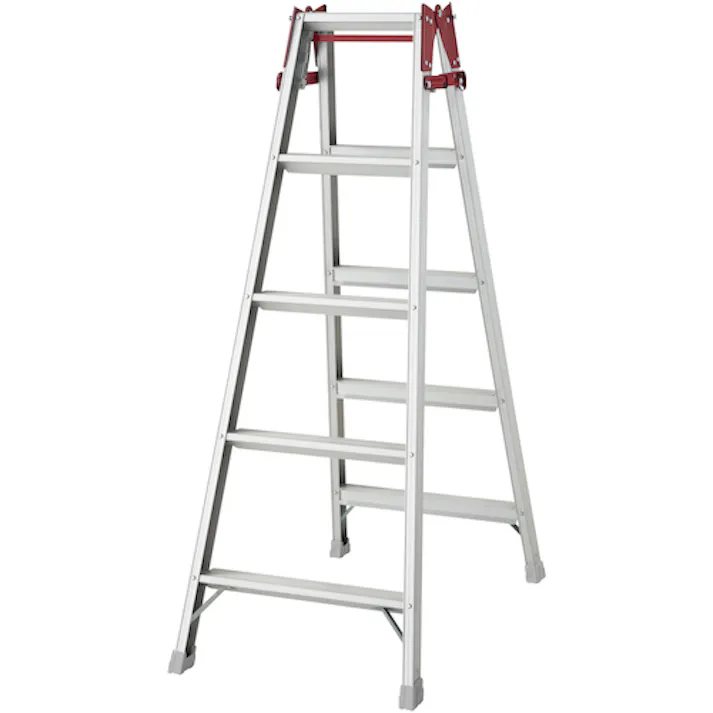 【CAINZ-DASH】長谷川工業 アルミはしご兼用脚立 ステップ幅広タイプ RS型 5段(10189) RS-15B【別送品】