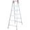 【CAINZ-DASH】長谷川工業 アルミはしご兼用脚立　ステップ幅広タイプ　ＲＳ型　６段（１０１９０） RS-18B【別送品】