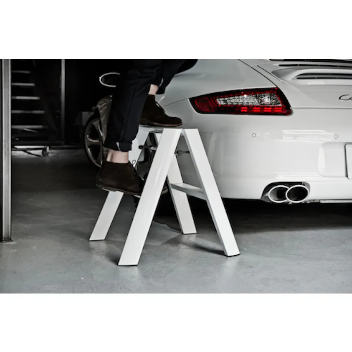 【CAINZ-DASH】長谷川工業 踏台 ルカーノ 2ステップ ホワイト(17019) ML2.0-2(WH)【別送品】