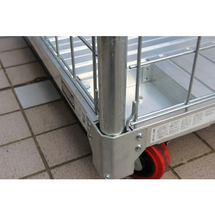 【CAINZ-DASH】長谷川工業 アルミ運搬車 イットン台車メッシュ囲い NACM-0765【別送品】