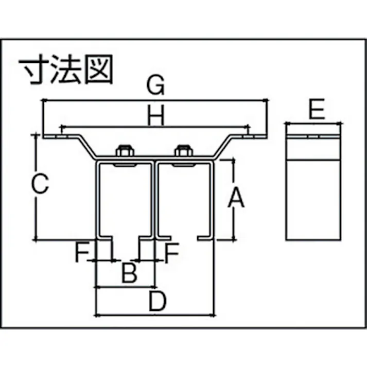 【CAINZ-DASH】ダイケン 4号ドアハンガー用天井受二連 4-OB2【別送品】