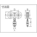 【CAINZ-DASH】ダイケン ４号ドアハンガー用ベアリング複車 4-4WH-B【別送品】