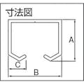 【CAINZ-DASH】ダイケン アルミ製ドアハンガーＳＤ１０Ａレール　３６４０　シルバー 10A-R36S【別送品】