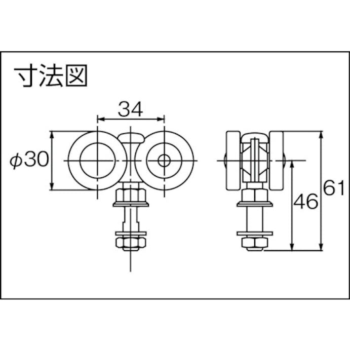 【CAINZ-DASH】ダイケン アルミドアハンガー　ＳＤ１５複車 SD15-4W【別送品】