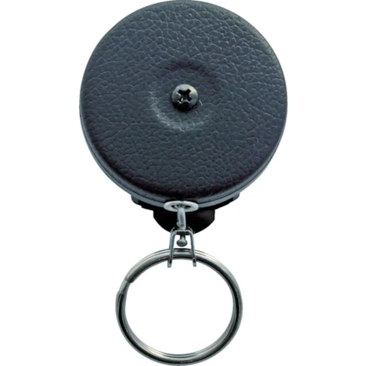 【CAINZ-DASH】ダイケン ツールホルダ キーバック 黒カバー0.6mステンチェーン回転式ベルトクリップ KB-4B【別送品】