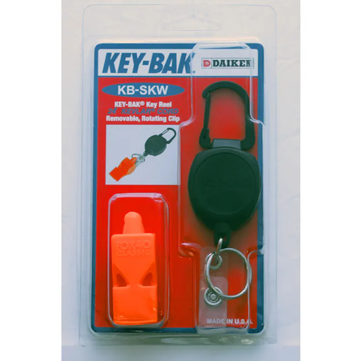 【CAINZ-DASH】ダイケン キーバック 0.6mケブラー(R)コード カラビナ&ホイッスル付 KB-SKW【別送品】