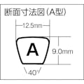 【CAINZ-DASH】三ツ星ベルト 標準型Ｖベルト　呼び番号２２インチ A-22【別送品】