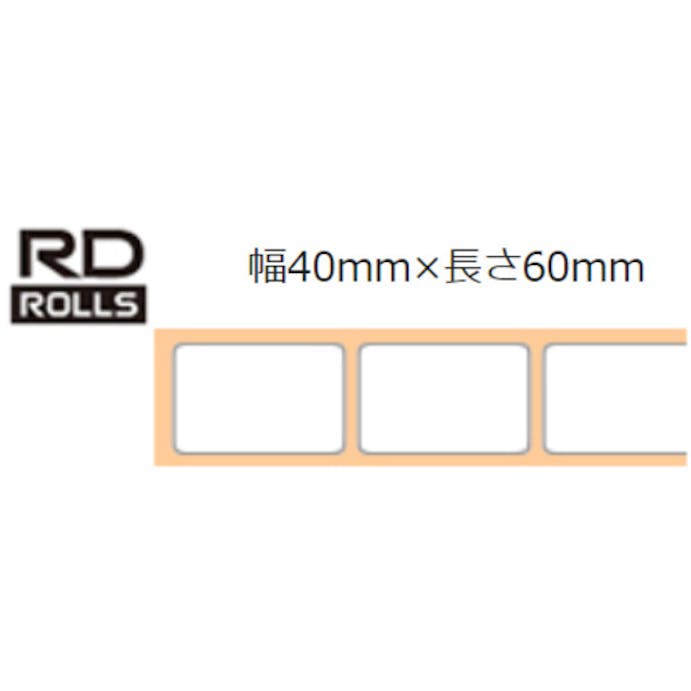 【CAINZ-DASH】ブラザー販売 ＲＤロール（ＴＤシリーズ用）　幅４０ｍｍ×長さ６０ｍｍ RD-U06J1【別送品】