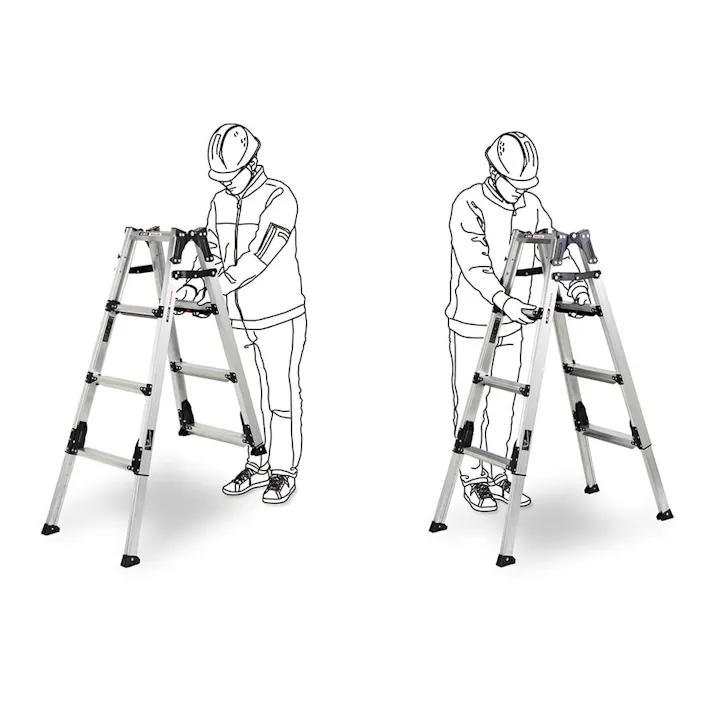 上部伸縮脚立 GAUDI 5段 GUS150【別送品】