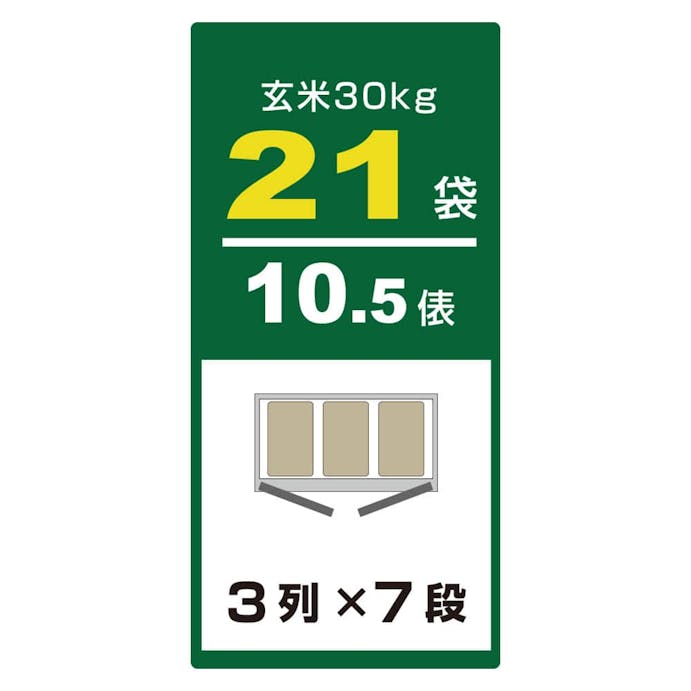 【指定住所配送P10倍】アルインコ 米っとさん 玄米･野菜両用低温貯蔵庫 LWA21 21袋用(10.5俵用)【別送品】