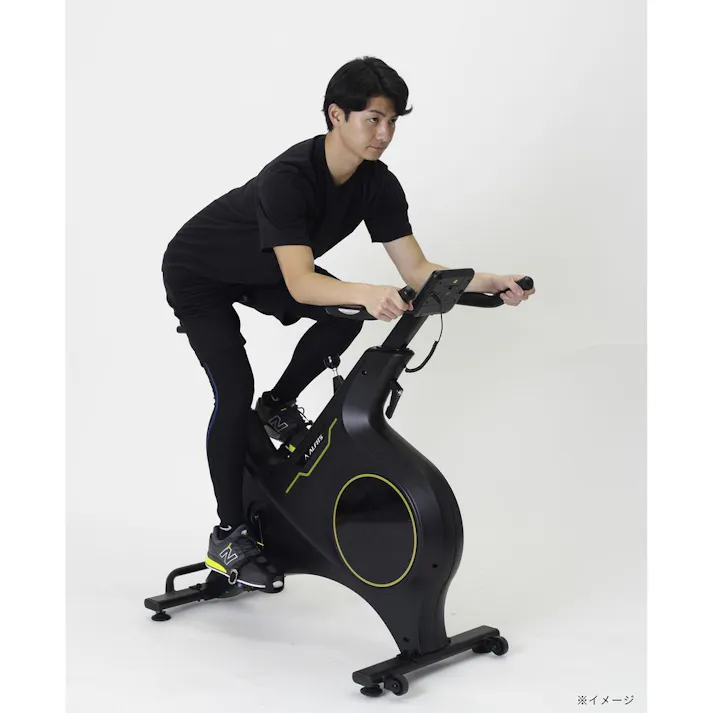 アルインコ スピンバイク ブラック 1621 BK1621 心拍数測定可能 キャスター移動可能 マグネット負荷方式(無段階調節) フィットネスバイク