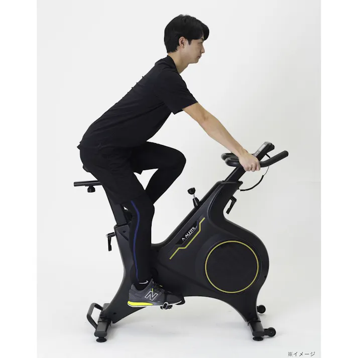 アルインコ スピンバイク ブラック 1621 BK1621 心拍数測定可能 キャスター移動可能 マグネット負荷方式(無段階調節) フィットネスバイク