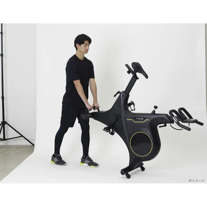アルインコ スピンバイク ブラック 1621 BK1621 心拍数測定可能 キャスター移動可能 マグネット負荷方式(無段階調節) フィットネスバイク