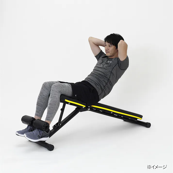 アルインコ アジャスタブルベンチ FA221Y 背もたれ座面角度調節可能 移動用ハンドル付 折り畳み収納可能 腹筋運動 ダンベルトレーニング【別送品】