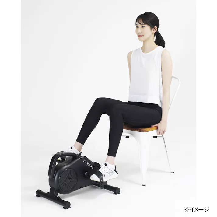 アルインコ エアロマグネティック ミニバイク AFB2123K 電池式 静音設計 ペダルベルト付 マグネット負荷方式8段階 フィットネスバイク【別送品】