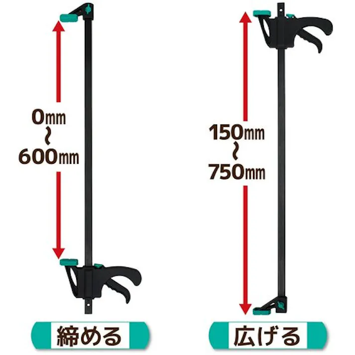 【CAINZ-DASH】角利産業 ラチェットバークランプ 600mm 86189【別送品】