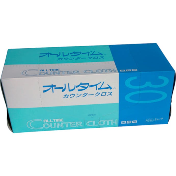 【CAINZ-DASH】東京メディカル カウンタークロス厚口大判　６１ｘ６１ｃｍ　グリーン　（３０枚入） FT-352【別送品】