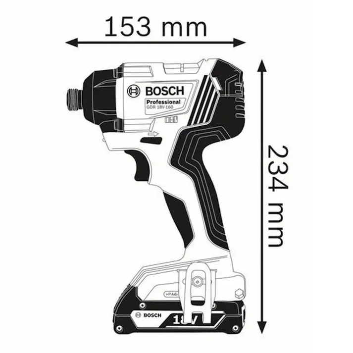 BOSCH コードレスインパクトドライバー 18V GDR18V-160JS バッテリー1個付